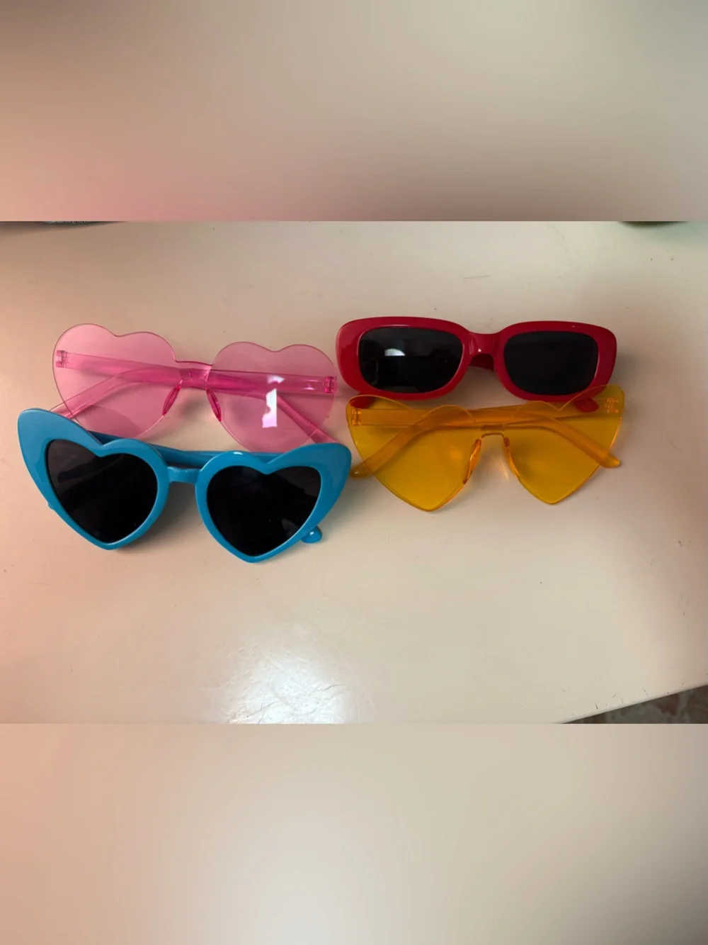 Lot of Fun Frame Sunglasses - Blue, Pink, Yellow, Red